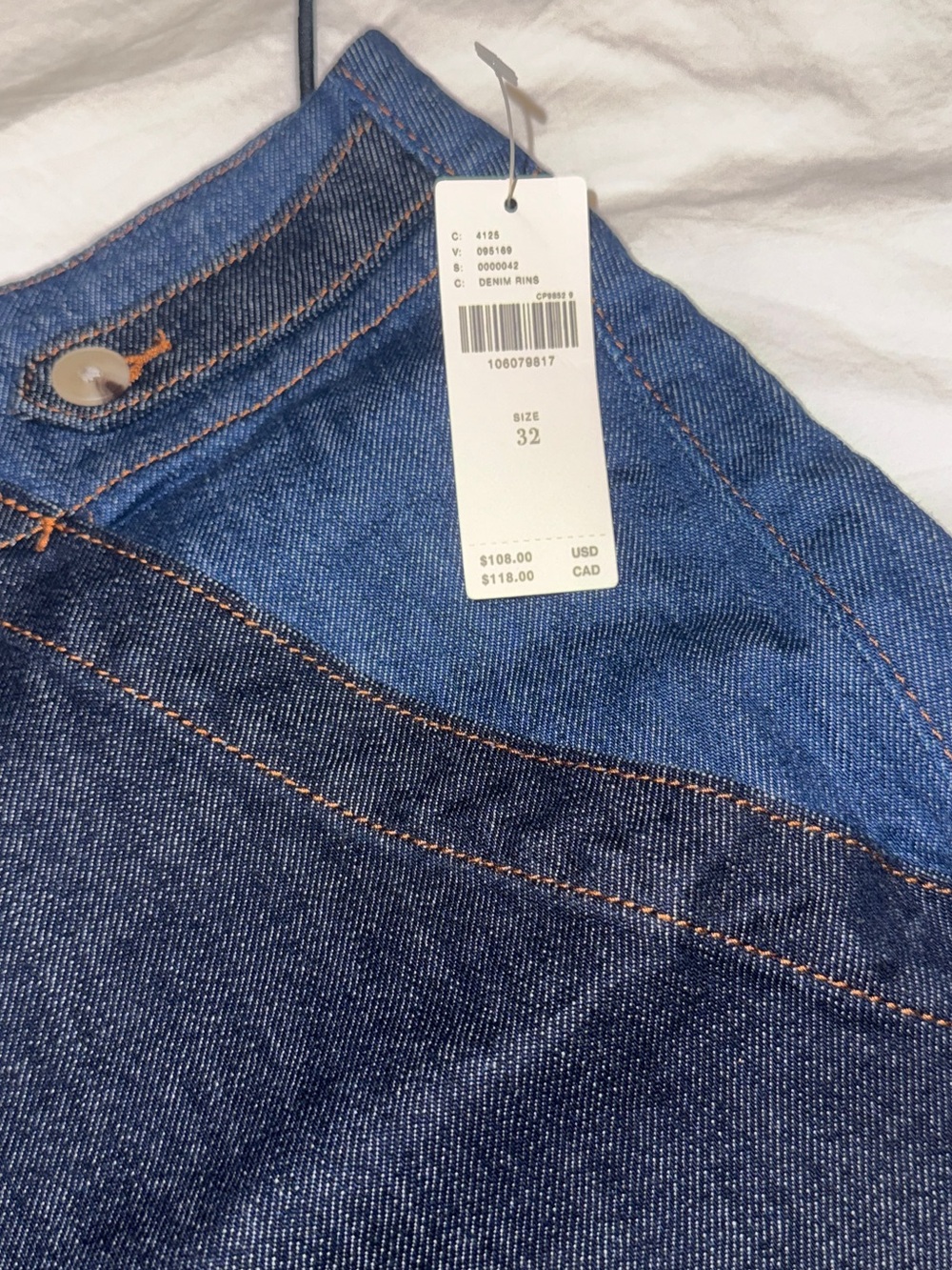 Anthropologie Dark Blue Denim High-Waist Pilcro Jean Shorts - Picture 4 of 8